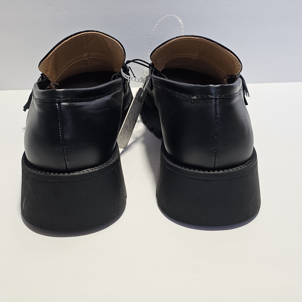 Mudd Black Chunky Loafers With  Tassel - Picture 5 of 9